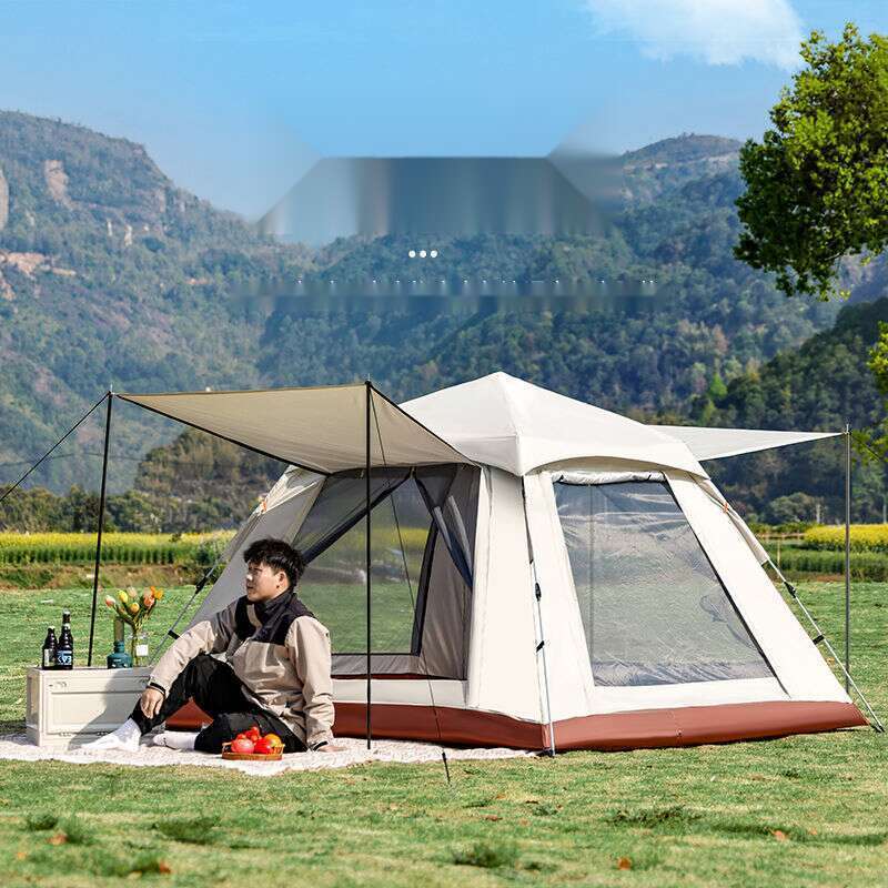 【 Samling af 5033 】 Foldbart bærbart fuldt automatisk hurtigtåbnende telt 3-4 personer selvkørende tur udendørs camping_voghion.com