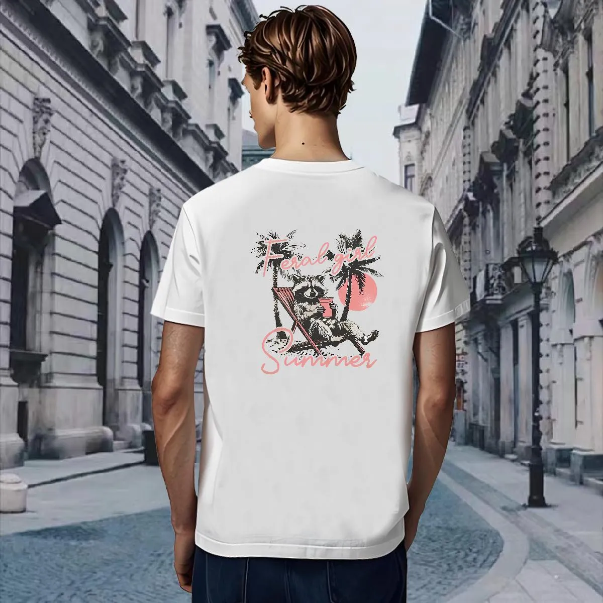 T Shirts 230g 100% Cotton palm Daily Outfit Short Sleeve Soft Custom Printing Men Tshirts DIY Customized Unisex Clothes_voghion.com