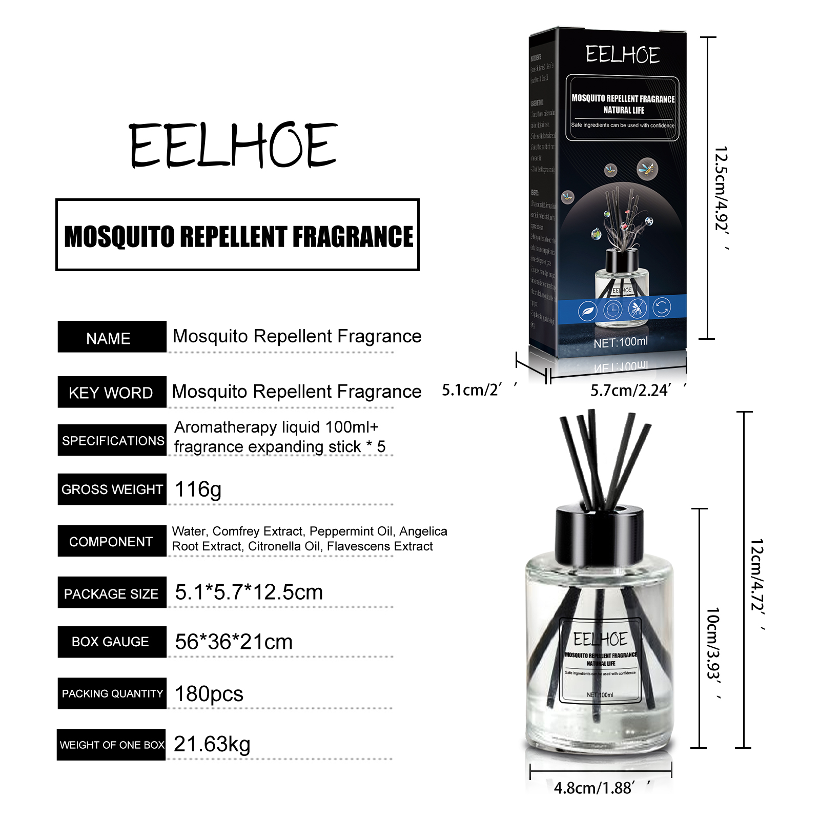 EELHOE Mosquito Repellent Perfume, Indoor Car Perfume Fresh Air To Prevent Mosquito Bites Mosquito Repellent Aroma_voghion.com