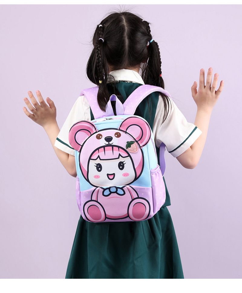 Grundschulmädchen, neuer Cartoon-süßer Kindergartenkinder im Alter von 5–9 Jahren, Rückenschutz-Rucksack für Männer_voghion.com