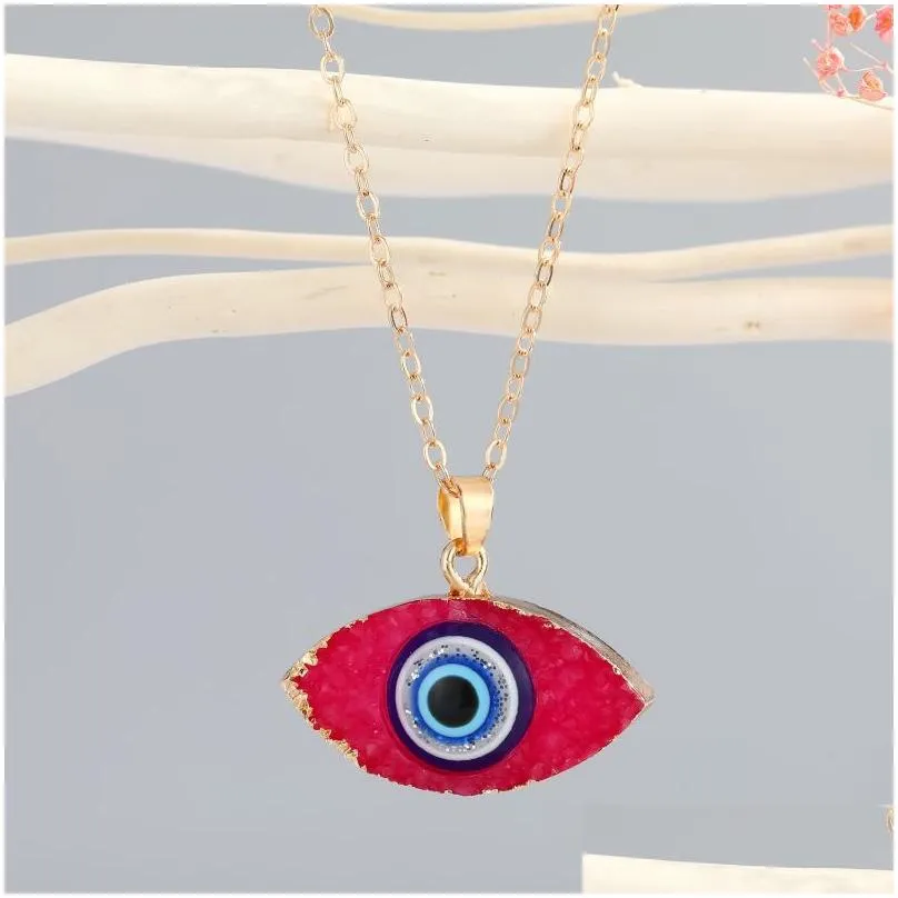 Evil Eye Necklace Turkish Blue Eyes Pendant Necklaces For Women Men Protection Lucky Drop Delivery Jewelry N Dhvxh_voghion.com