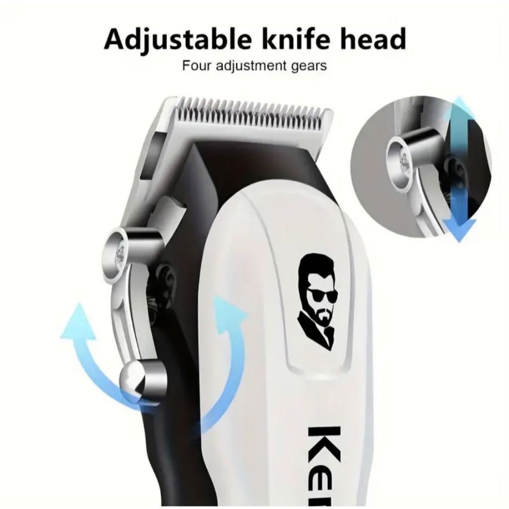 KM-232 Mașină de tuns profesională cu încărcare USB, tuns fără fir, LCD, tuns pentru bărbați_voghion.com