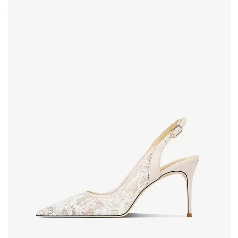 Moraima Snc Mode Spitze Stickerei Frauen High Heel Sexy Spitzschuh Sgback Sommer Sandalen Ausschnitte Dünne Fersen Schuhe_voghion.com