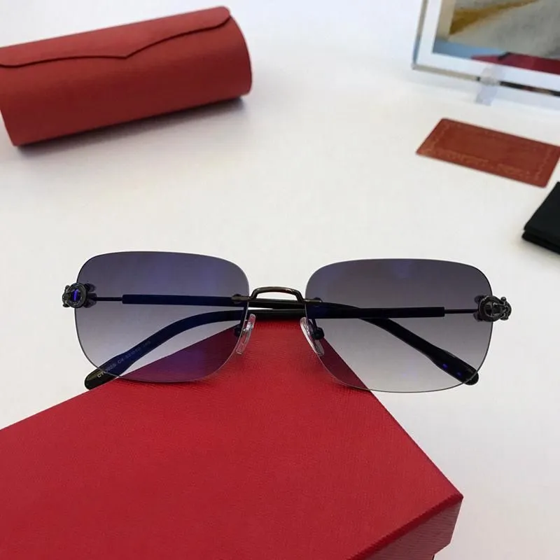 Sonnenbrillen mit Sehstärke CT0302S Trendy Sonnenbrille Rahmenloses Metall Quadratischer Rahmen Ornamental Ins Net Rot Gleiche Männer und_voghion.com