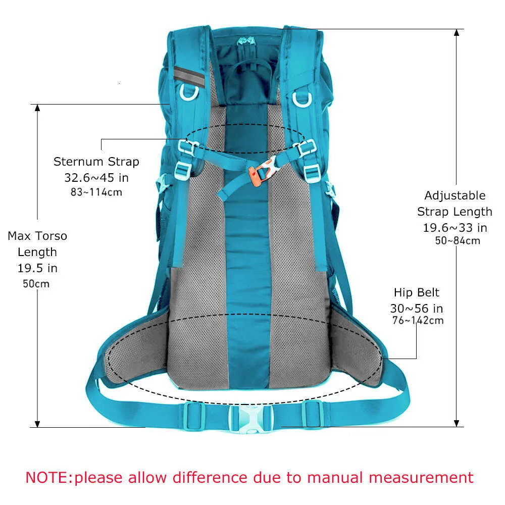Sac à dos WESTTUNE 50L Hiki avec housse de pluie Sac d'alpinisme multifonctionnel Sac à dos d'extérieur pour voyage Trekki_voghion.com