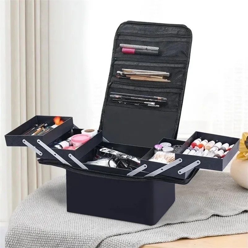 Large Capacity Make up bag Multi-layer Manicure Hairdressing Embroidery Tool Kit Cosmetics Storage Case Toiletry Bag_voghion.com