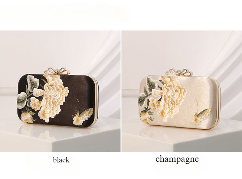 Nouveau dîner brodé style chinois cheongsam avec robe de soirée pour femme papillon wer pochette drapeau_voghion.com