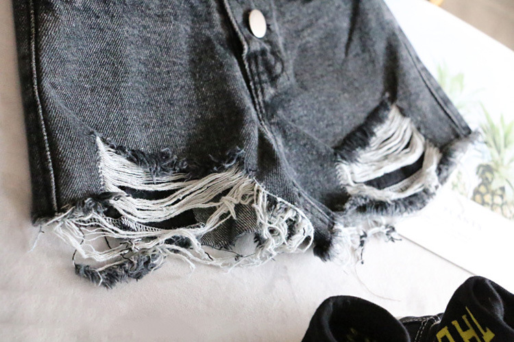 Mutter & Kinder Mädchen zerrissene Jeans 2024 Sommer neue koreanische Version kleine und große Kinder Quaste Casual Shorts Kinderhosen_voghion.com