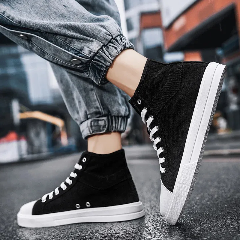 Sneakers Skateboarden Dames Heren Unisex Lichtgewicht Hoge Canvas Schoenen Koppels Wandelen Mannen Gig Maat 36-46_voghion.com
