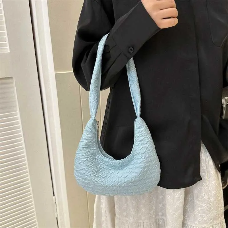 Nylon sottobraccio spalla per le donne borse coreano semplice singolo cinturino borsa femminile shopper shopping dumpg borsa tote_voghion.com