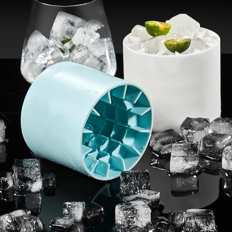 Secchiello per ghiaccio Stampo per cubetti di ghiaccio Vassoio per alimenti in silicone per congelamento rapido Produttore di ghiaccio creativo Design creativo Secchiello per ghiaccio Whiskey Birra_voghion.com
