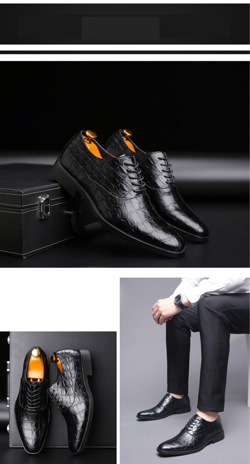 Ανδρικά επαγγελματικά casual φόρεμα Oxfords επίσημα παπούτσια με κορδόνια για γραφείο, πάρτι και καθημερινά ρούχα_voghion.com
