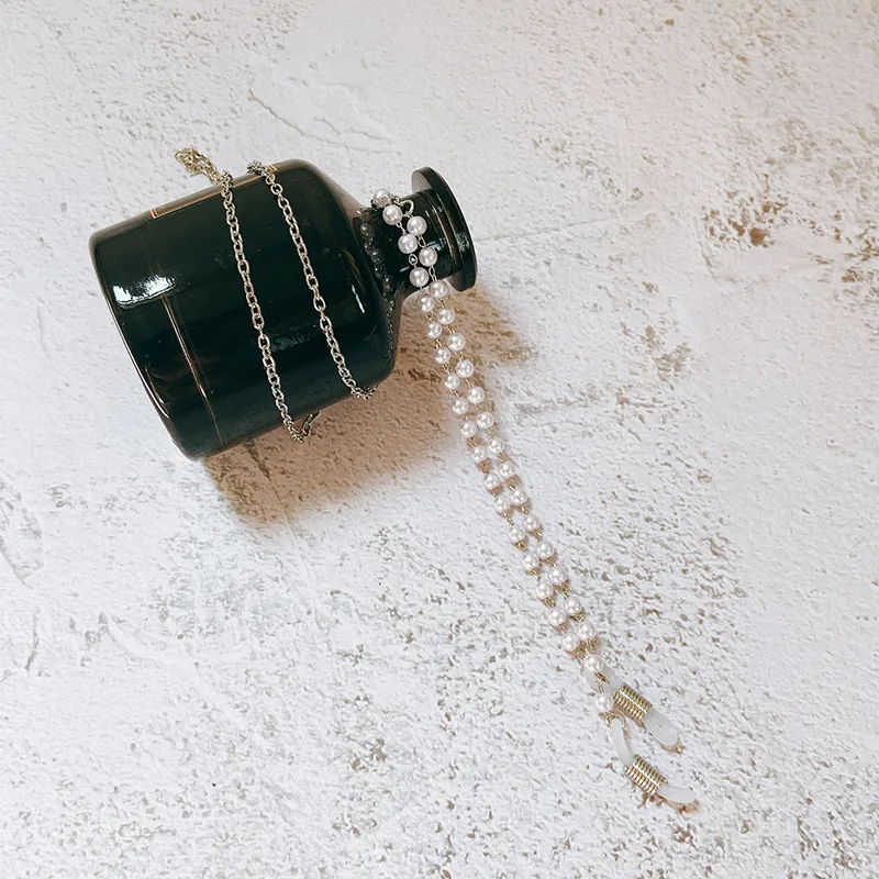 Designer zonnebrillen maskeren voor vrouwen acryl parel kristal brillen kettingen lanyard glas nieuwe mode sieraden_voghion.com