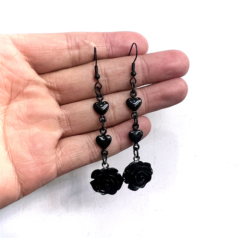Earrings Gothic snake earrings falling mark set Lucifer Satan snake Gothic vampire classic rock jewelry_voghion.com