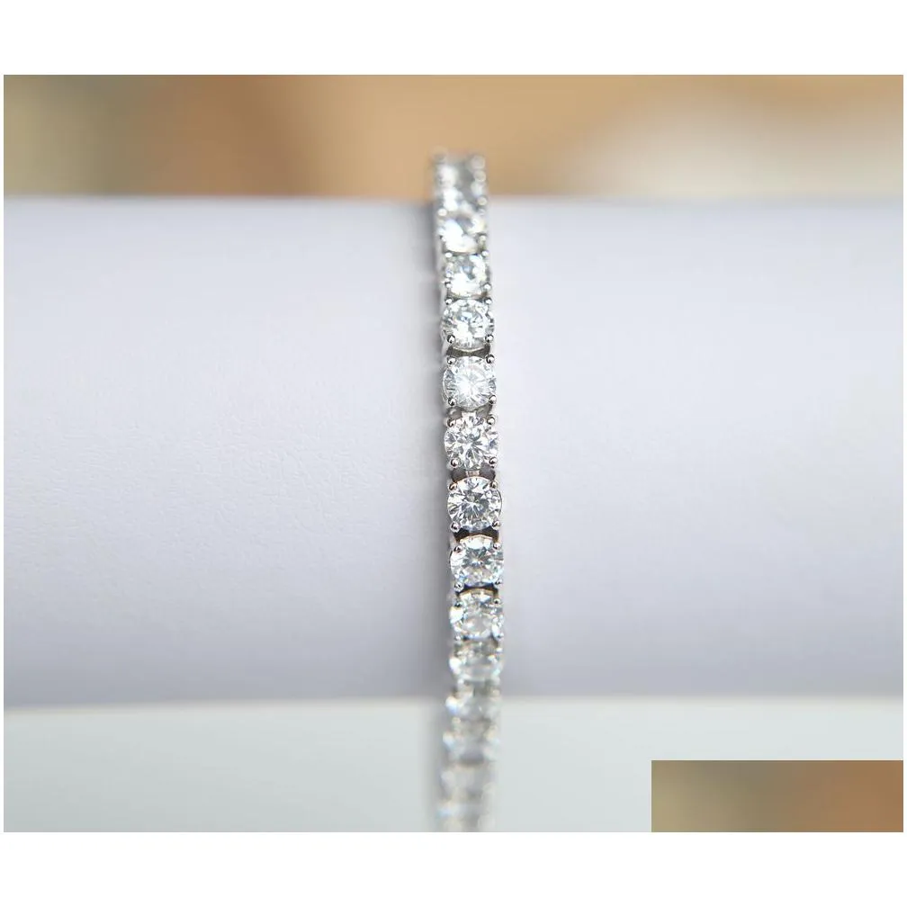 Bracciale tennis con zirconi e perline charm per uomo e donna_voghion.com
