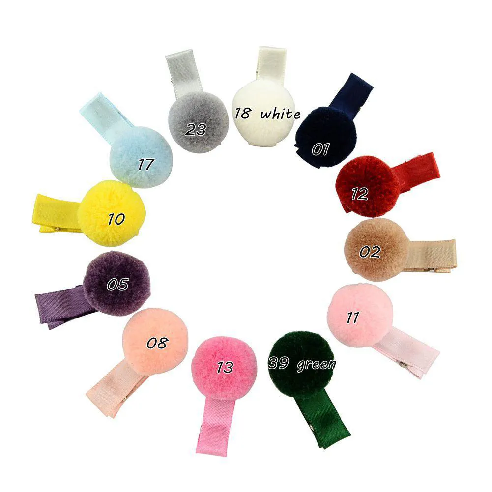 Filles Style Coréen Ins Jolies Épingles À Cheveux De Fête Enfants Couleur Bonbon Boule De Fourrure Kawayi Clips Tout-Petits Accessoires De Cheveux_voghion.com