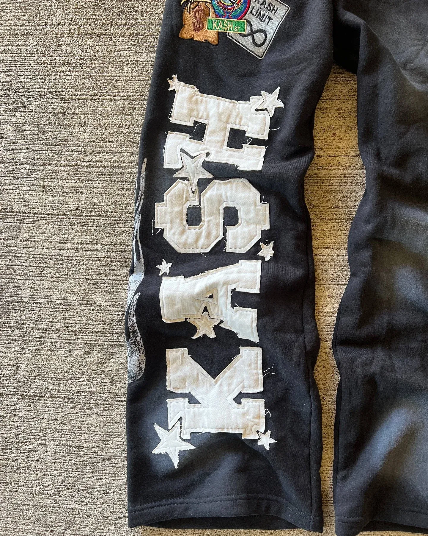 Pantaloni da uomo, pantaloni della tuta americani Y2K, da uomo, stile gotico hip hop, con toppa a lettere, stile retrò, a doppio strato, larghi, con elastico in vita_voghion.com