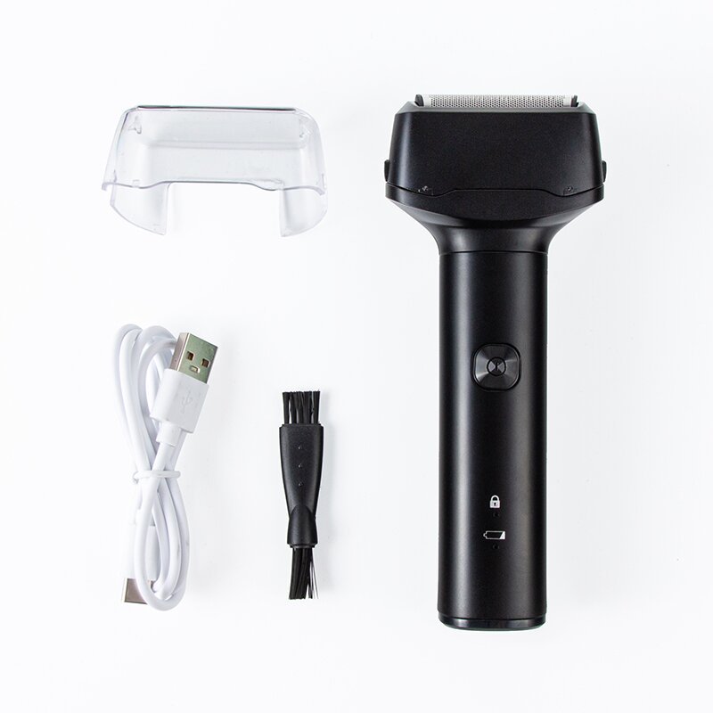 Reciprocating Three-blade Rechargeable Razor, Water-washable Portable Beard Razor, Men's Electric Shaver