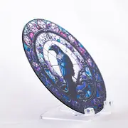 Raven In Tophat Suncatcher - 8" Whimsical Acrylic Art. Gothic Farmhouse Decor For Porch Or As A Quirky Gift._voghion.com
