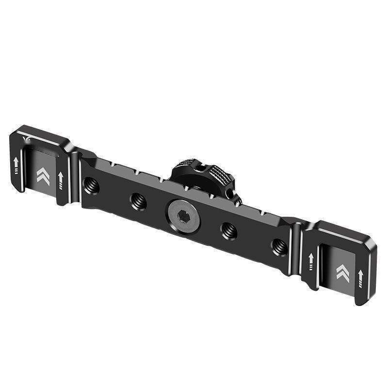 Supporto caldo a doppia estremità, fotocamera DSLR, doppia presa per slitta fredda, base di espansione singola micro, accessori, flash, microfono_voghion.com