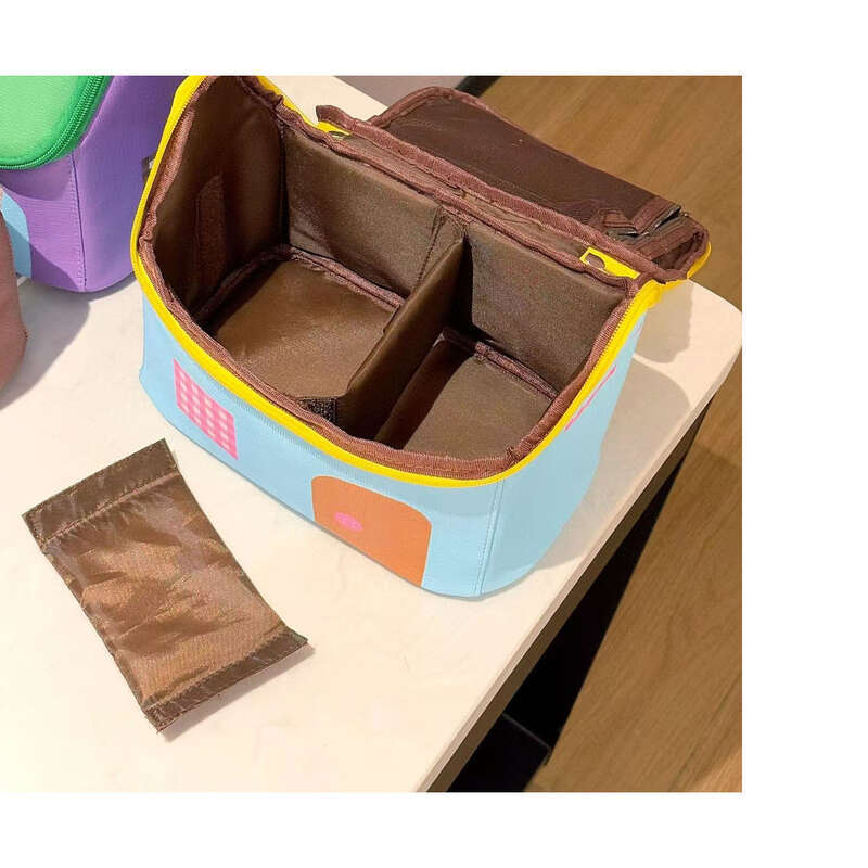 Dopamine House Divided Cosmetic Bag Large Capacity Zoned Handheld 2025 New Waterproof Travel Portable Storage Bag_voghion.com
