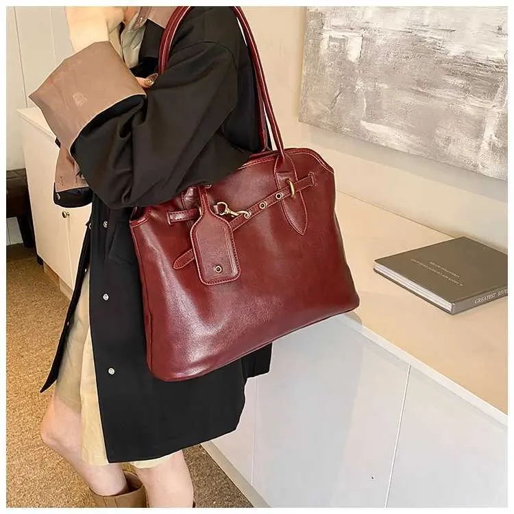 Große Damen Umhängetasche Aus Kunstleder Versatile Tragetasche_voghion.com