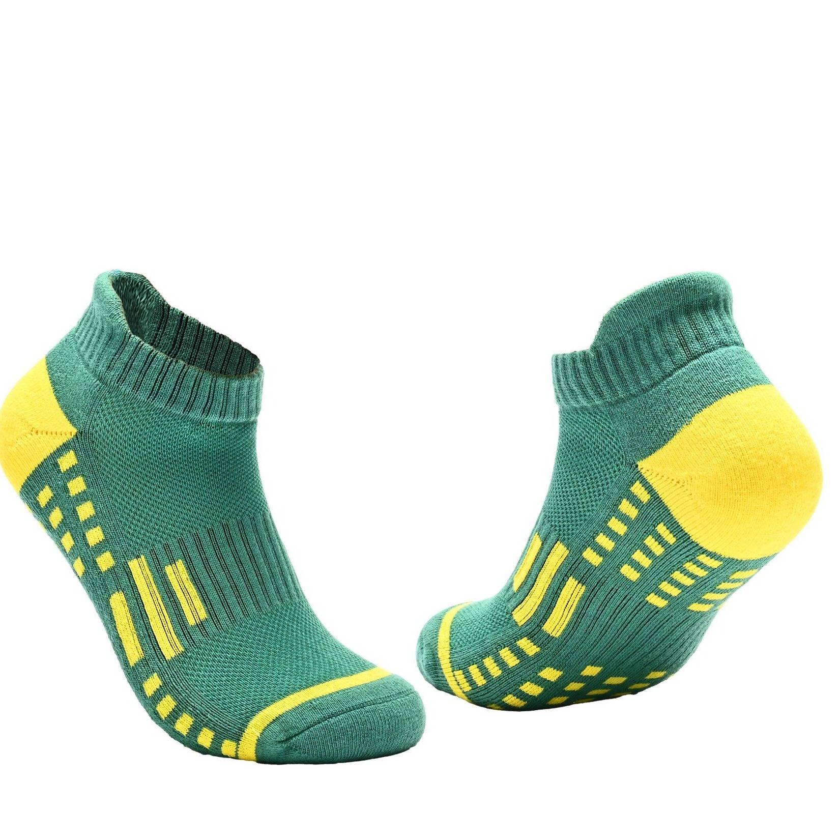 Chaussettes de badminton unisexes basses avec semelle éponge antidérapante, chaussettes de sport en coton respirant pour la course et les modes de vie actifs (6 couleurs)_voghion.com