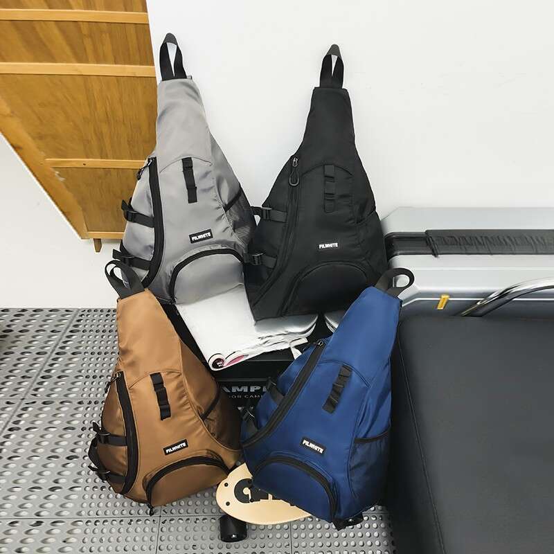 New Diagonal Cross Shoulder Large Capacity Sports Water Drop Men's Outdoor Chest Bag_voghion.com