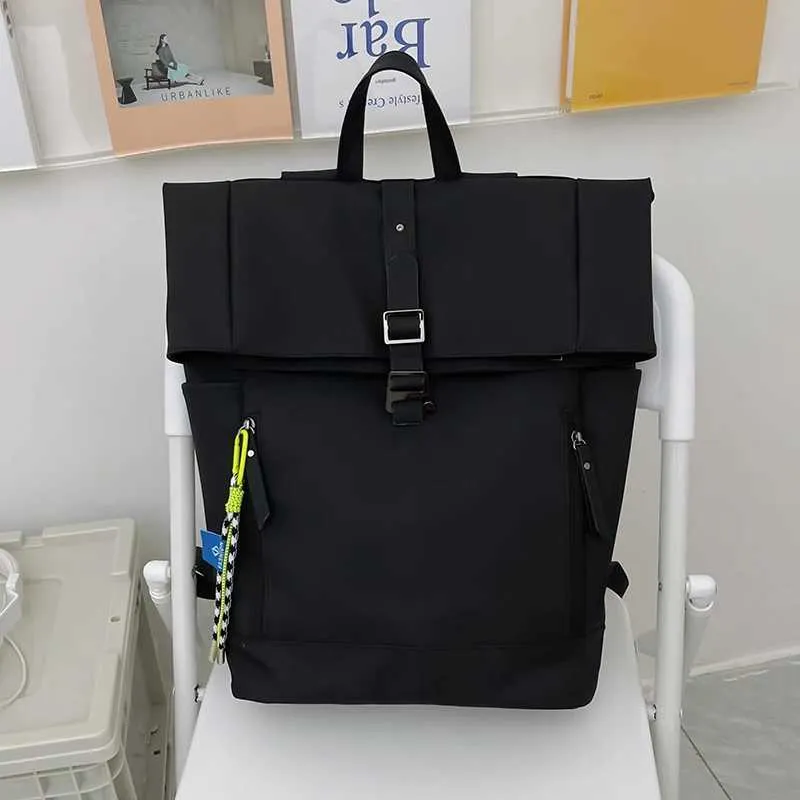 Damen Freizeit Großer Rucksack Männer Laptoptasche Ladys Nylon Roll Top Männlich Reisetasche Port Schulrucksäcke Für Teenager_voghion.com