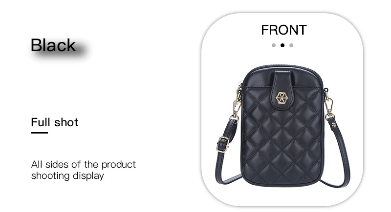 BOISEEN New Mobile Phone Bag Women's European and American Rhombic Large Capacity Single-shoulder Crossbody Women's Bag Vertical Soft Leather Coin Pur_voghion.com