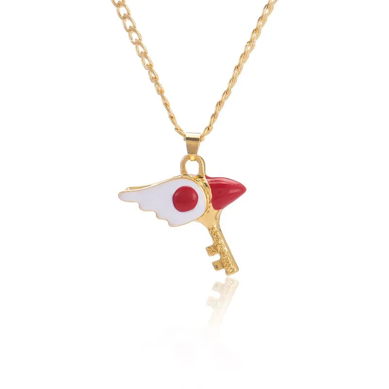 Pendentif Colliers Dessin Animé Anim Card Captor Sakura Chokr Cardcaptor Clow Charm KINOMOTO Baguette Salante Statmnt_voghion.com