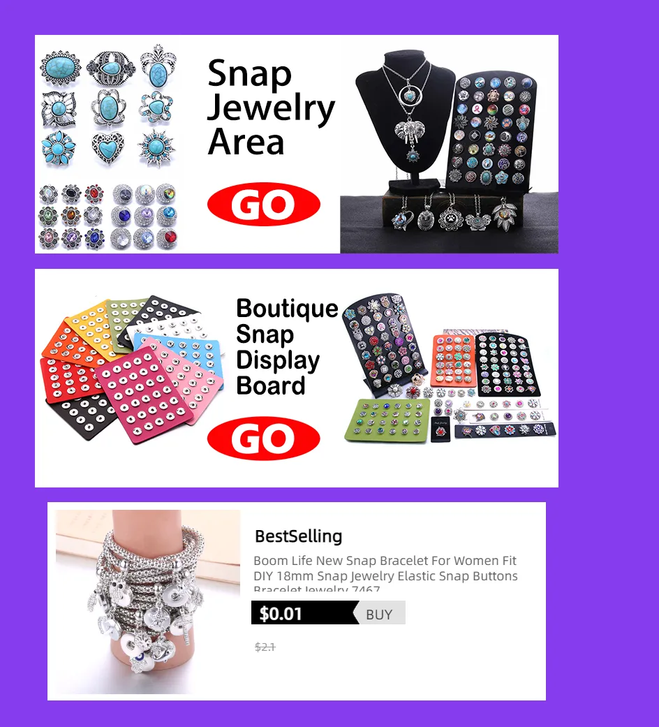 Catene Boom Life Collana Catena Libera Cristallo di Boemia 18mm Bottone a Pressione Ciondolo Orologi Donna Accessori 031106_voghion.com