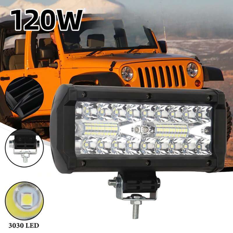 Yeni Yüksek Parlaklık Üç Sıra 120w Plastik Yarı Alüminyum Çalışma Şeridi Lig Off-road Araç Tavan Ön Tamponu İçin_voghion.com