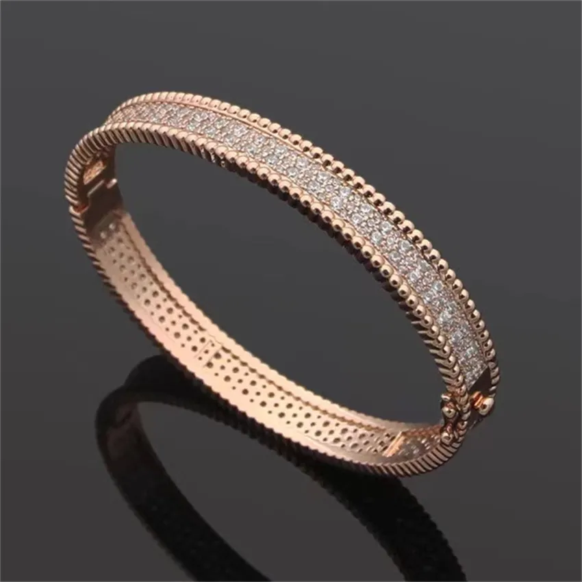 Four Leaf Clover Gold Dia Designer Bracelet Brand Bangles For Women Fashion Bracelets Everyday Accessories Party_voghion.com