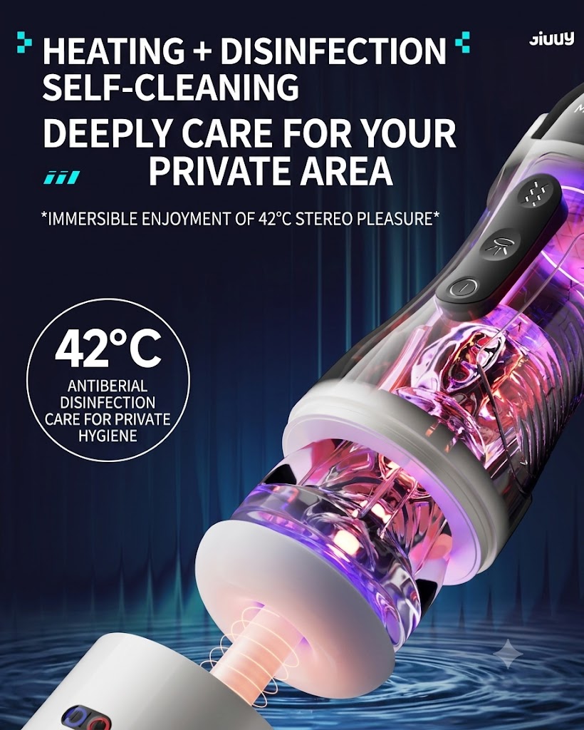 Smart Male Wellness Device With Heating, Suction & Vibration Functions, LCD Control Screen Electric Pleasure Cup_voghion.com