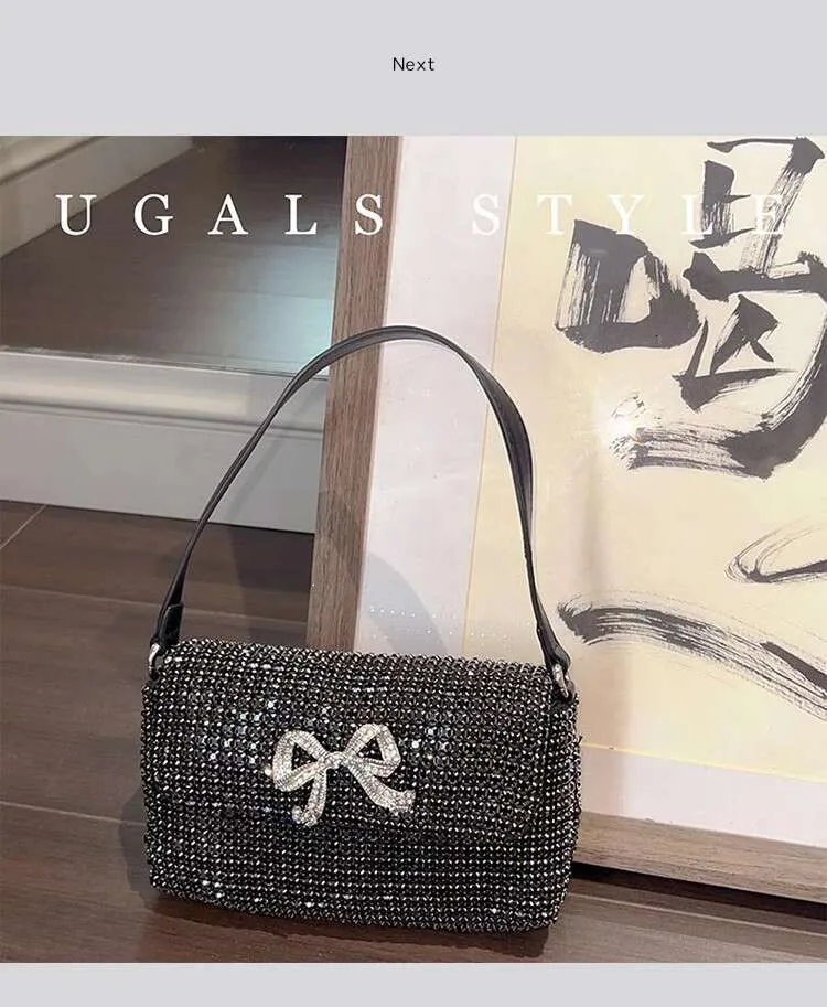 Crystal Rhies Dia Square Glitter Women Handbag Fashion Evening Wedding Party Clutch Purse Shoulder Bag Street Dressing_voghion.com