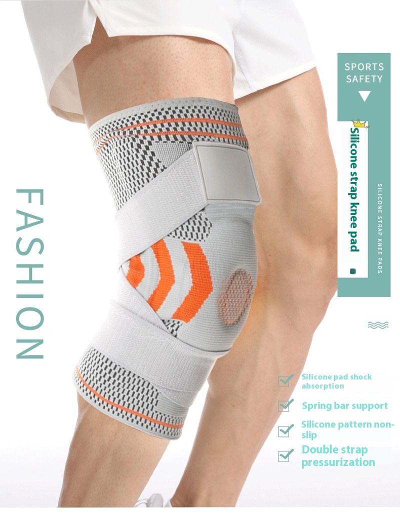 Sports women's nylon straps, silicone pads for cycg, cold resistant spring support, knee pads, meniscus_voghion.com