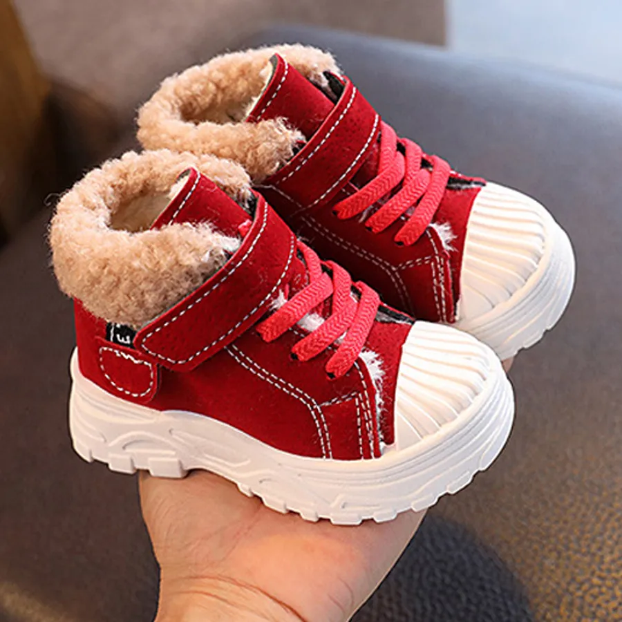 Botas cálidas de invierno para niños, nuevas, gruesas, de algodón, impermeables, cortas, Happysteps, para bebés y niñas, talla EE. UU._voghion.com