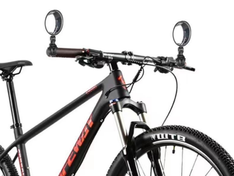 Bicicleta, espelho retrovisor universal grande angular convexo pequeno espelho de marcha ré, bicicleta elétrica de montanha, espelho reflexivo_voghion.com