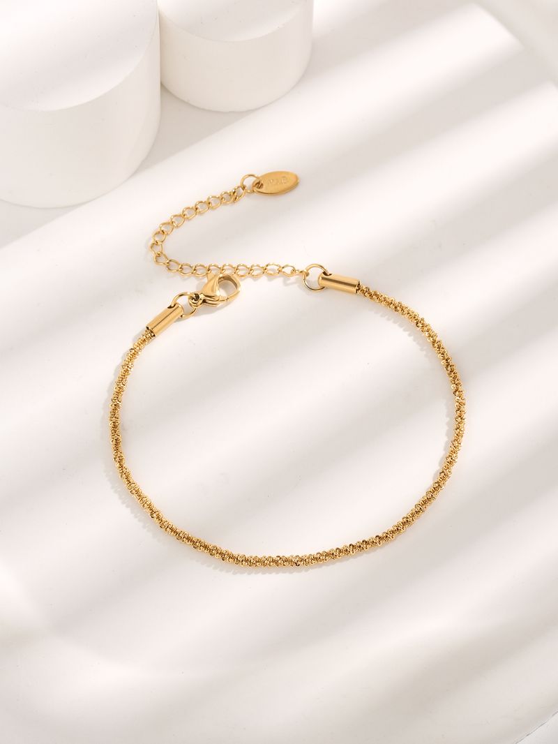 Punk Paperclip Chain K Bracelets Female Gold Plated Stainless Steel Adjustable Hand Chains For Women Jewelry Gift_voghion.com