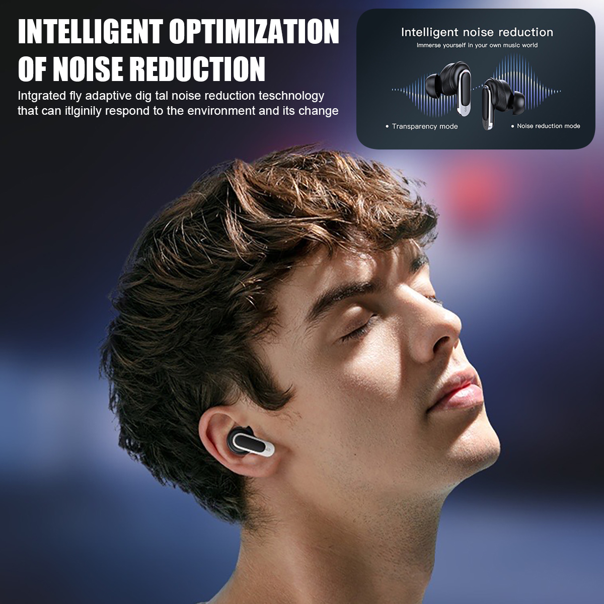 TWS Smart Touch Screen Earbuds Wireless Bluetooth Headphones Headset With Mic Stereo_voghion.com