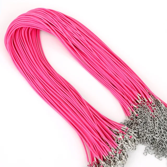 10 Stéck/Lot 1,5 mm 2 mm Kotteng gewachst Schnouer Lieder Seil String Kette Halskette DIY Bijouen fir d'Fabrikatioun vun Entdeckungen am Groussen_voghion.com