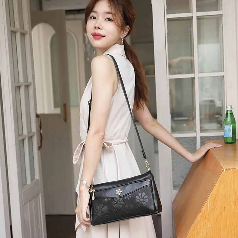 Borsa a tracolla in pelle PU con stampa vintage Yogodlns, da donna, con tracolla multitasche, per cellulare e borsetta_voghion.com