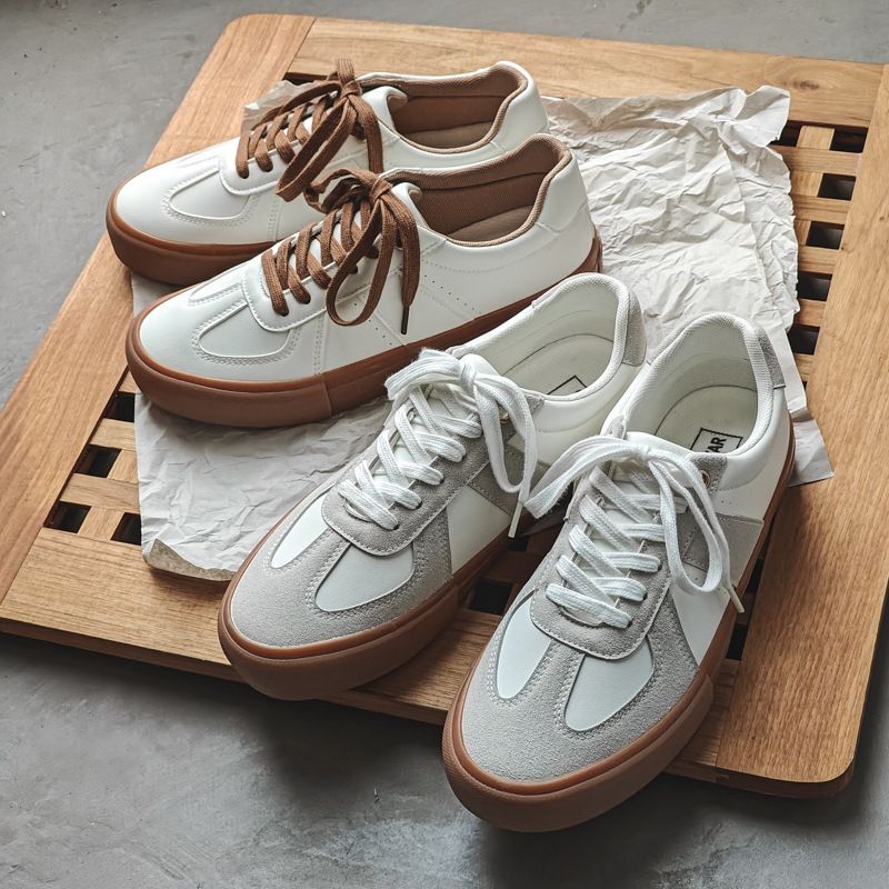 Frühling Neue Ankunft Mikrofaser Leder Vintage Paar der Training Schuhe_voghion.com