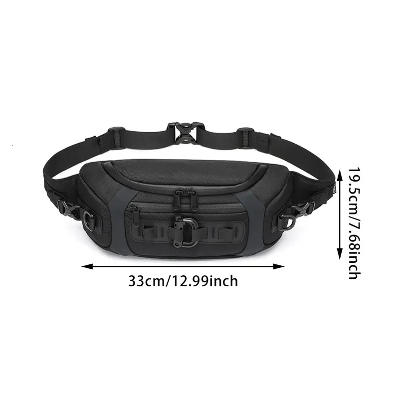 Mode für Männer Taille Outdoor Sports Tactical Fanny Pack Multifunktions wasserdichte männliche Brusttasche Herren Umhängetaschen 241028_voghion.com