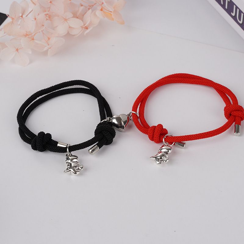 Bracelet créatif et mignon en forme de dinosaure en trois dimensions avec boucle magnétique pour couple_voghion.com