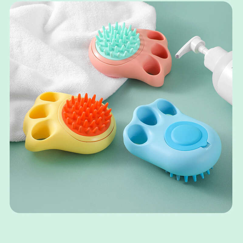 Pet Shower Paw Massage Silicone Soft Multifunctional Head Brush, Cleaning Comb, Cat Products_voghion.com