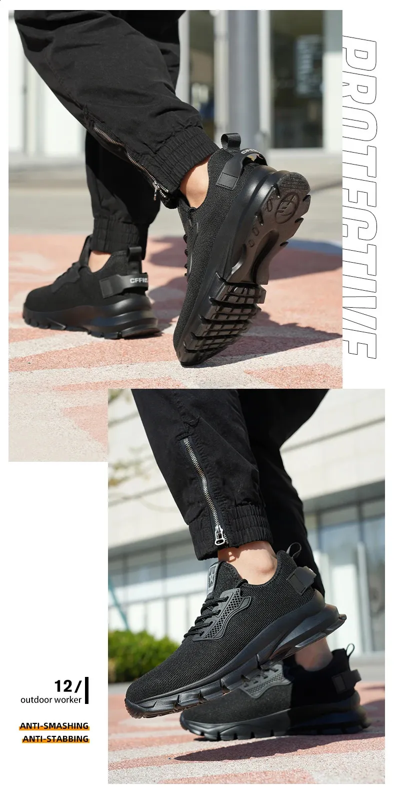 Chaussures de sécurité confortables, respirantes, anti-écrasement et anti-perforation, à semelles souples 250122_voghion.com