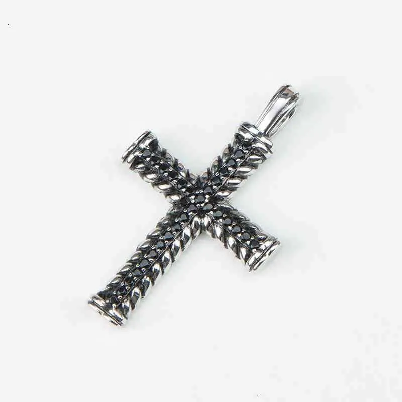Cadenas de cable trenzado, joyería, collares colgantes para mujer, moda para hombre, collar de cruz de diamantes, joyería de alta calidad, estilo punk, 3 mm_voghion.com