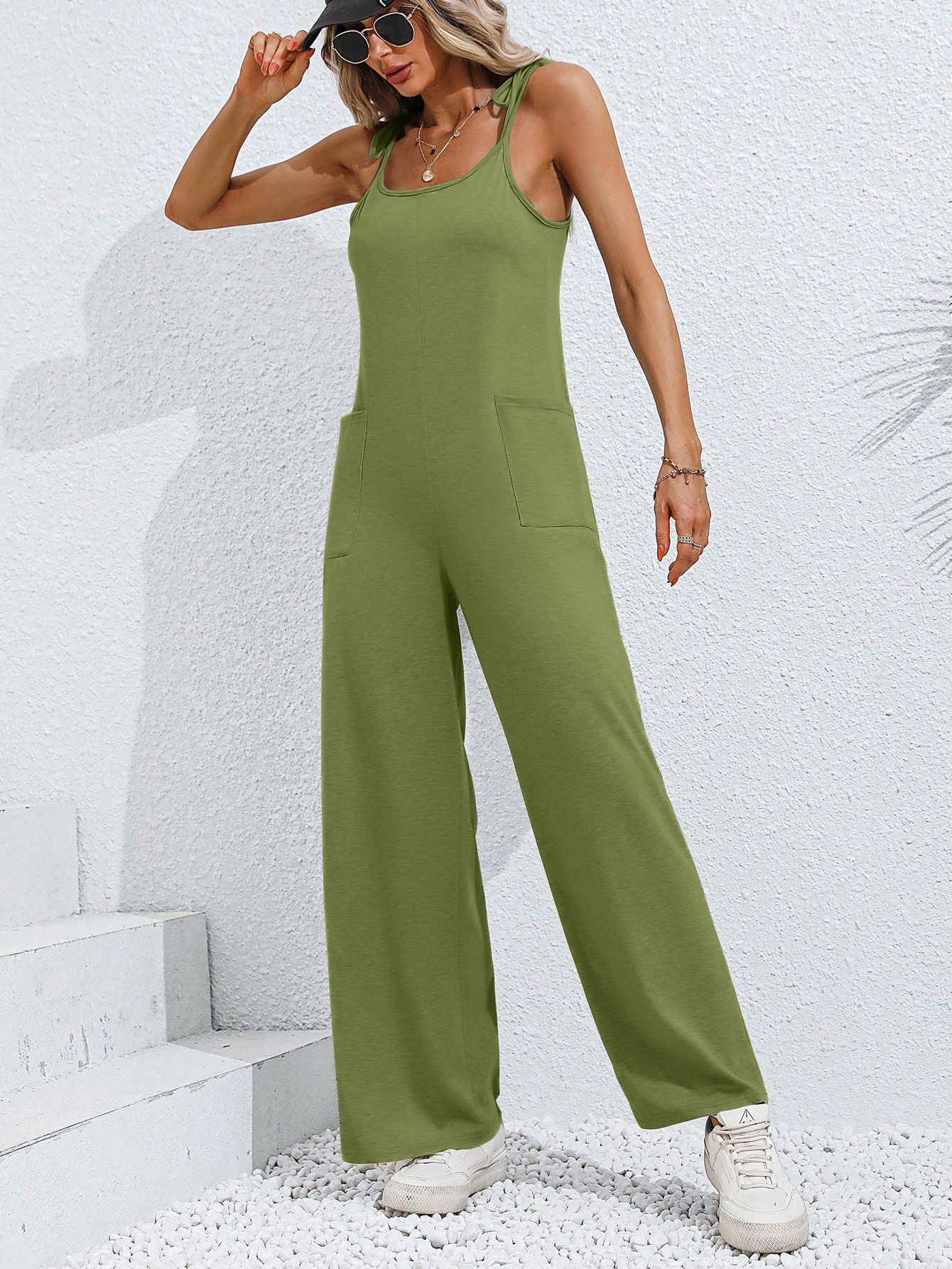 women's sleeveless suspender jumpsuit_voghion.com